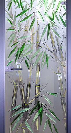 Бамбуковая роща, стекло матовое